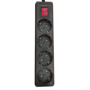 ΠΟΛΥΜΠΡΙΖΟ 4Θ ΜΑΥΡΟ ΜΕ ΚΑΛΩΔΙΟ 3Χ1,5 1.5m ΚΑΙ