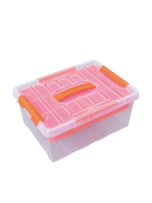 ΚΟΥΤΙΑ ΑΠΟΘΗΚΕΥΣΗΣ ΠΛΑΣΤ. ΔΙΑΦ. ΜΕ ΡΑΦΙ+ ΚΑΠΑΚΙ+ΚΛΙΠΣ 15LT(40.4X30.4X18.7cm)(320264)