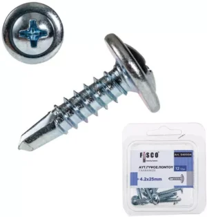 Αυτοδιατρητές Γυψοσανίδας Πόντου Γαλβανιζέ FSCO 4.2x13 Συσκ. 15 τεμ. BLISTER