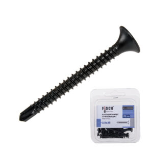 Βίδες Αυτοδιατρητές Γυψοσανίδας Μαύρες FSCO 3.5x25 Συσκ. 30 τεμ. BLISTER