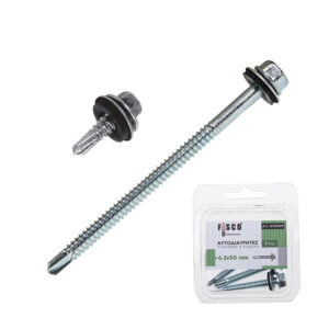 Αυτοδιατρητές Εξάγων + Ροδέλα FSCO 6.3x19 Συσκ. 5 τεμ. BLISTER